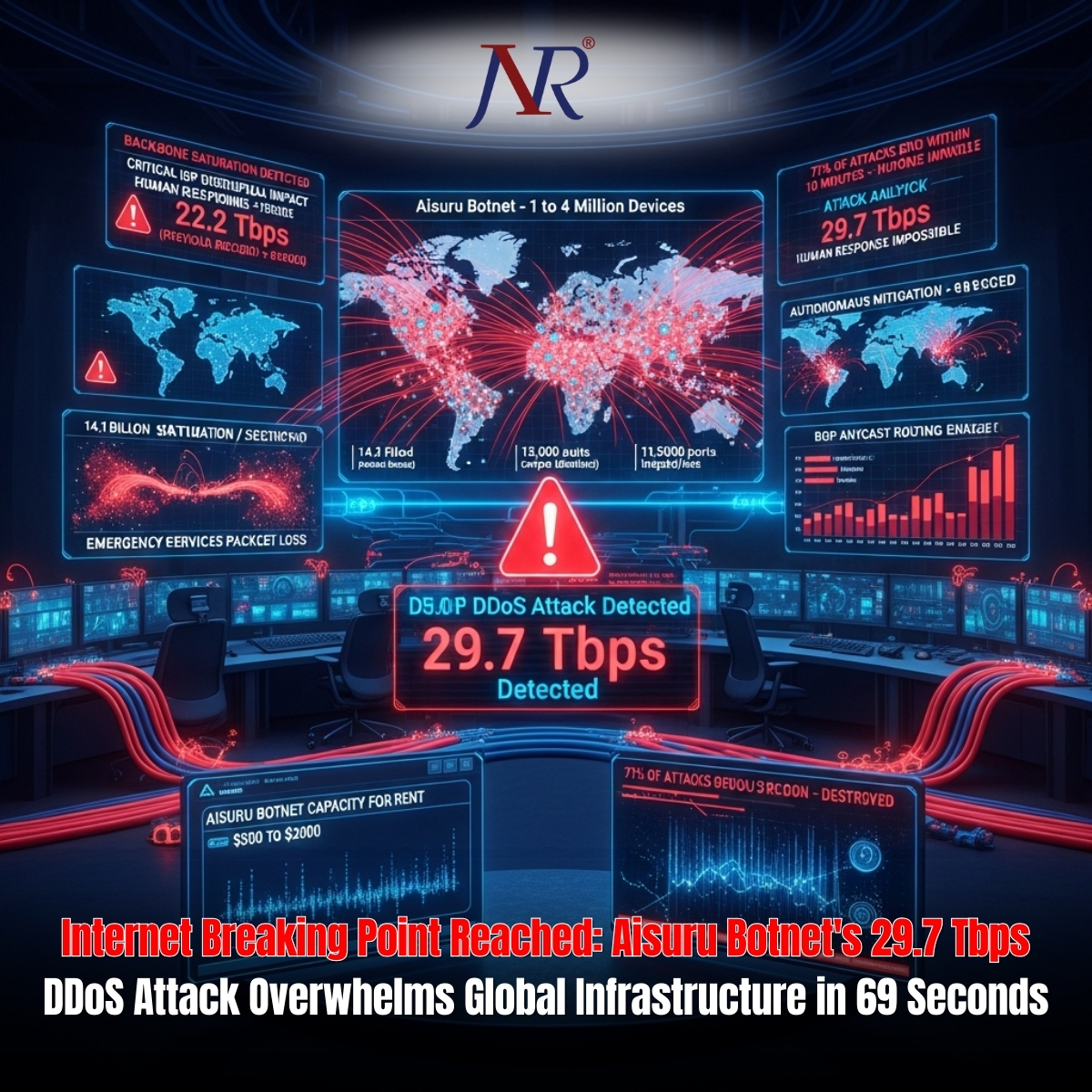 Aisuru Botnet Shatters DDoS Record: 29.7 Tbps Attack Exposes Internet ...